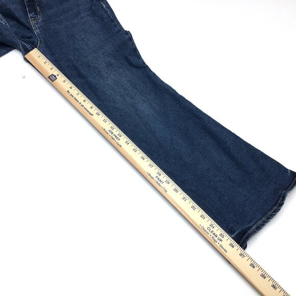 Old Navy Women's Jeans High Rise Flare Leg Stretch Size 8 length 27" - Picture 5 of 8